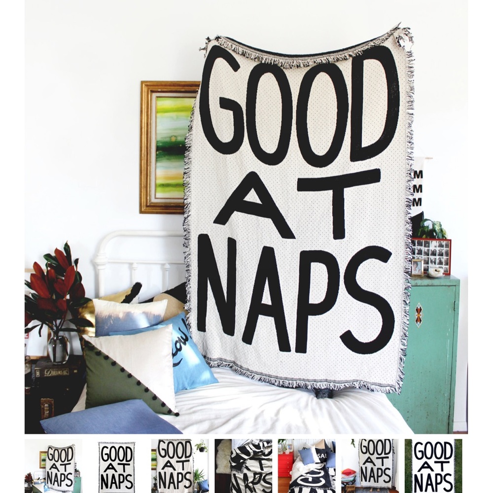 calhoun and co good at naps throw